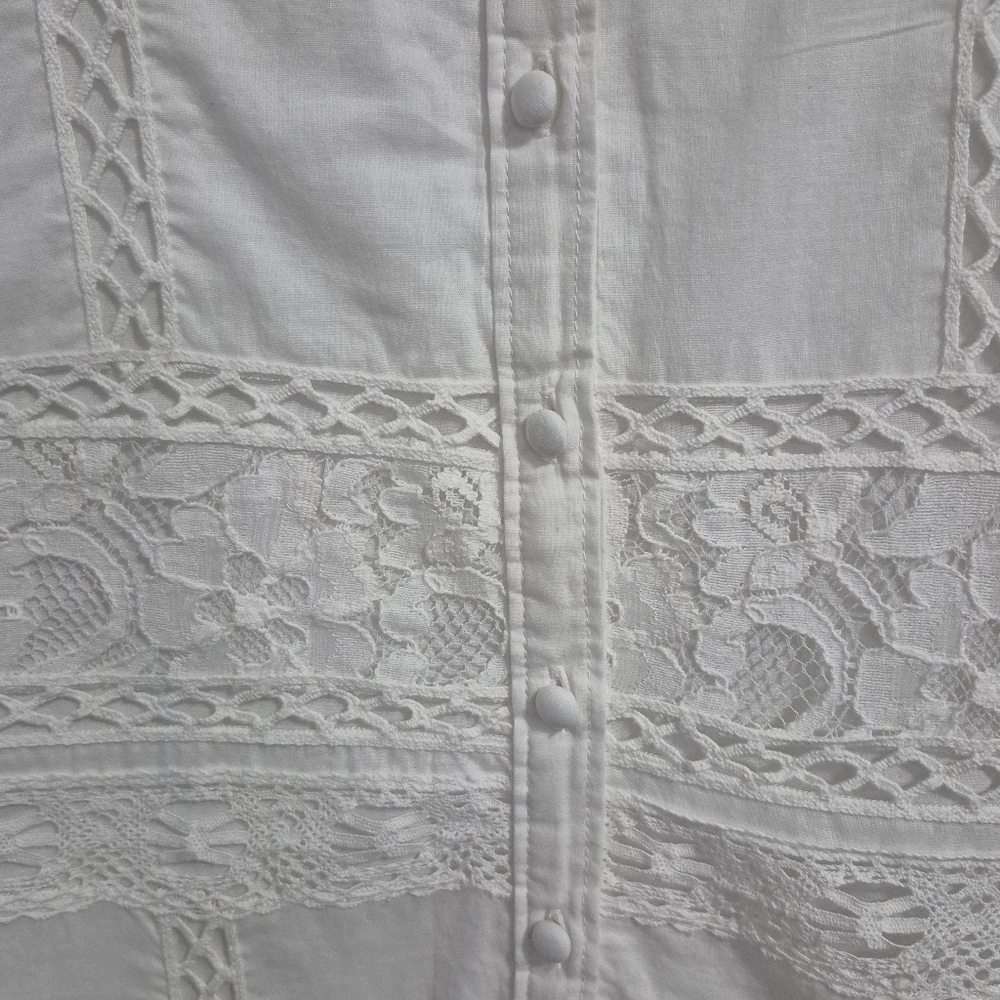 Abercrombie & Fitch White Lace Y2K girly fairy core eyelet lace Dress XS NWT - Picture 7 of 11